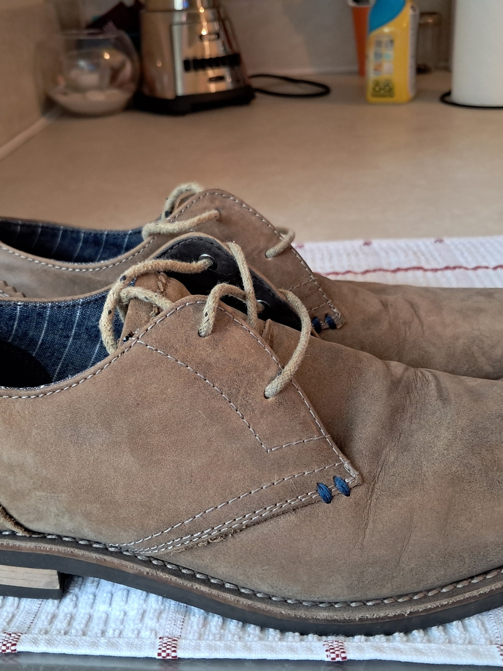 Original Penguin Wade Mens Oxford Shoes Size 10 Brown Suede Derby OP100139